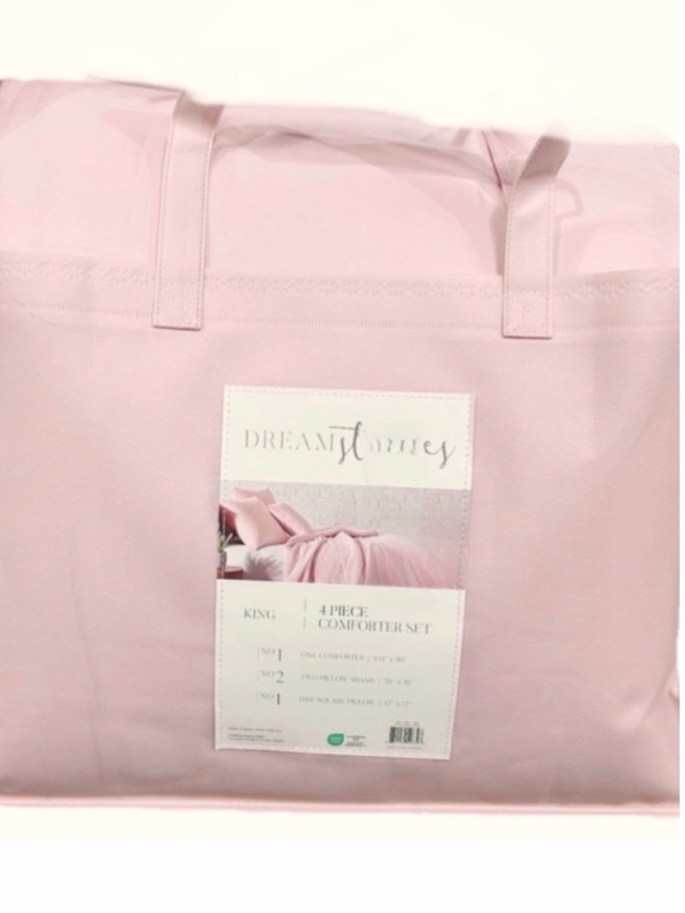 Dream Stories Rose Pink King Comforter Set 104”x90”